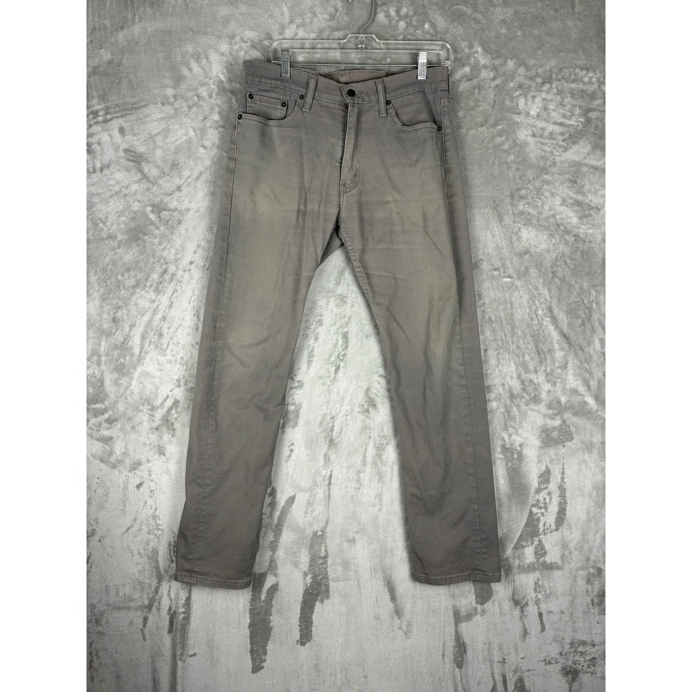 Levis 513 Slim Straight Gray Jeans‎ Mens 32x32 Stretch Denim Pants